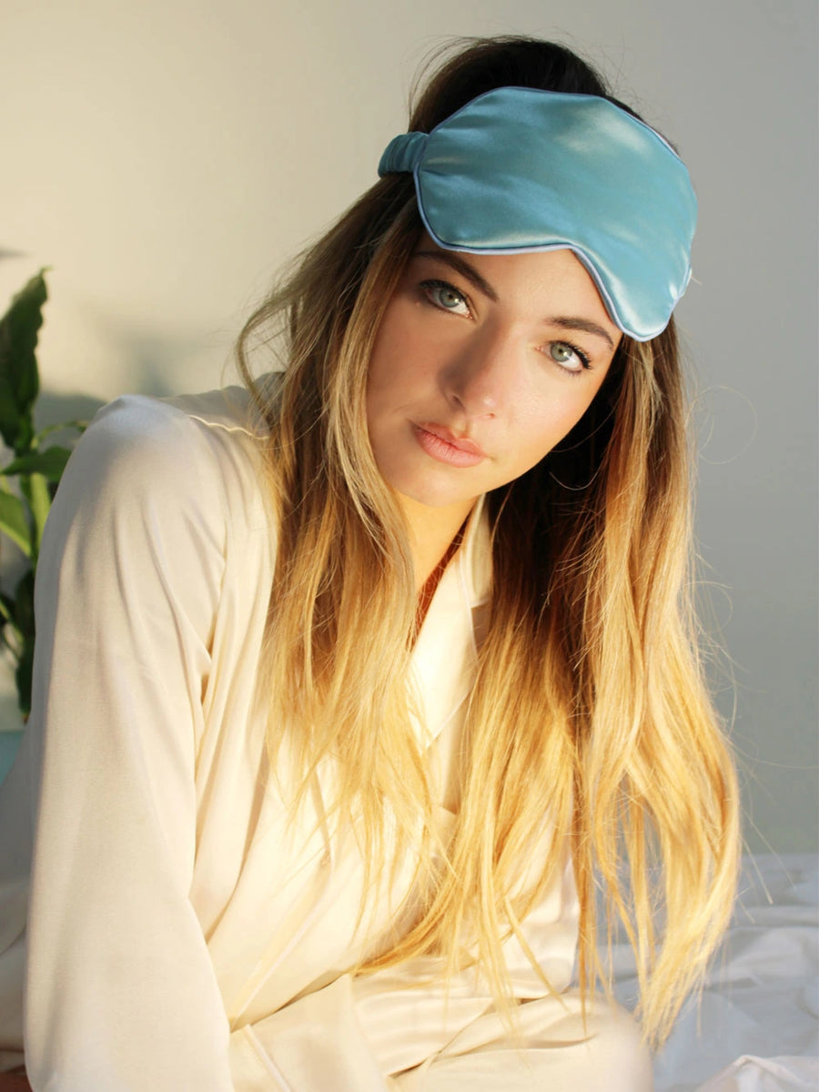 de Lure Sleep Mask - Mascherina per dormire in seta naturale con