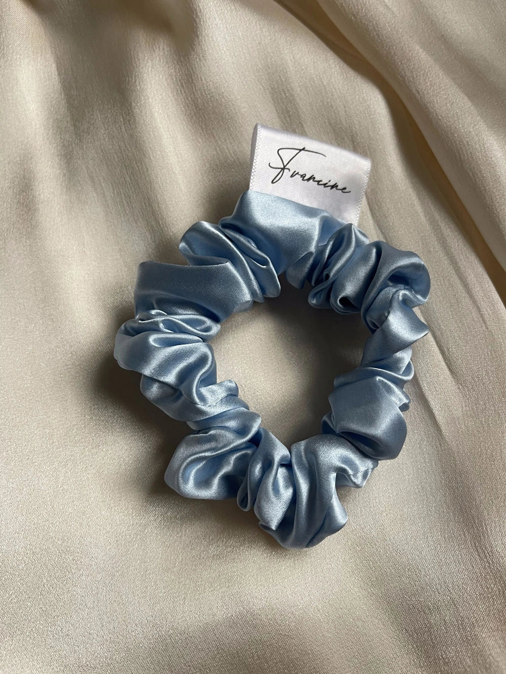 Skinny scrunchie cielo